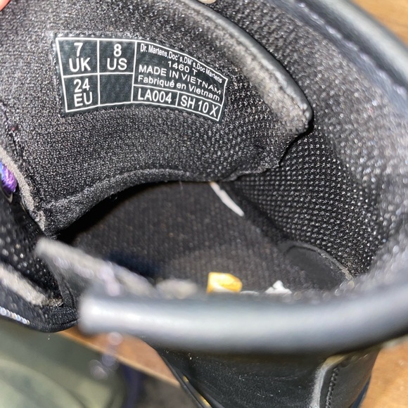 Dr. Martens Black Boots with Colorful Laces and Heart Accents - Picture 6 of 6